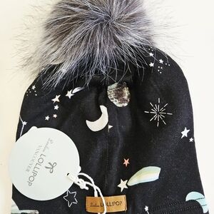 Black Starry Night Kids Beanie